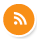 En symbol/logga för RSS, en orange ring med tvärgående streck.
